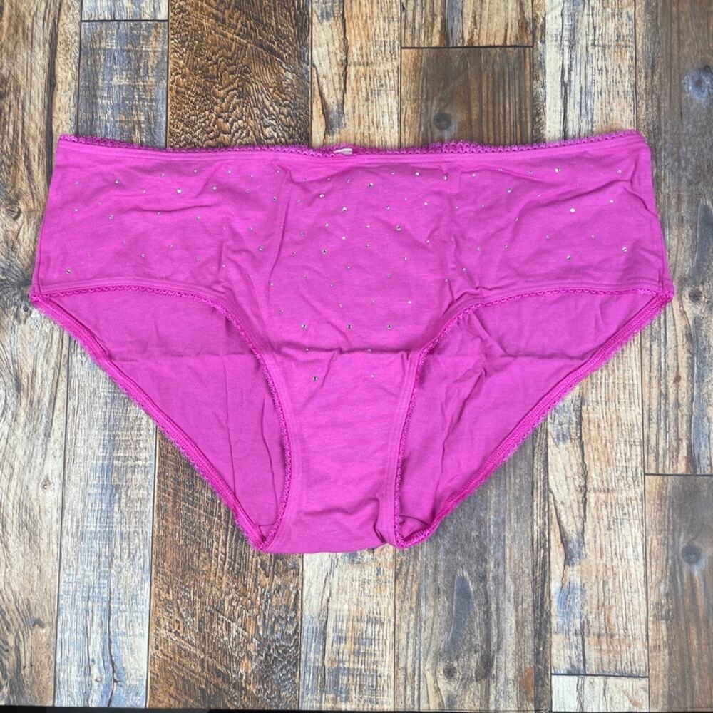 Victoria's Secret Women's XXL Pink Stretch Cotton Modal Elastane Hiphugger Panty